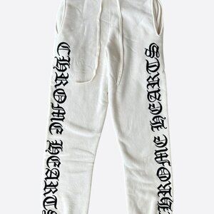 Chrome Hearts Beige & Black Embroidered Cashmere Sweatpants